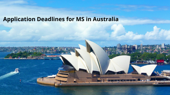 Fall 2022 Application Deadlines For MS In Australia